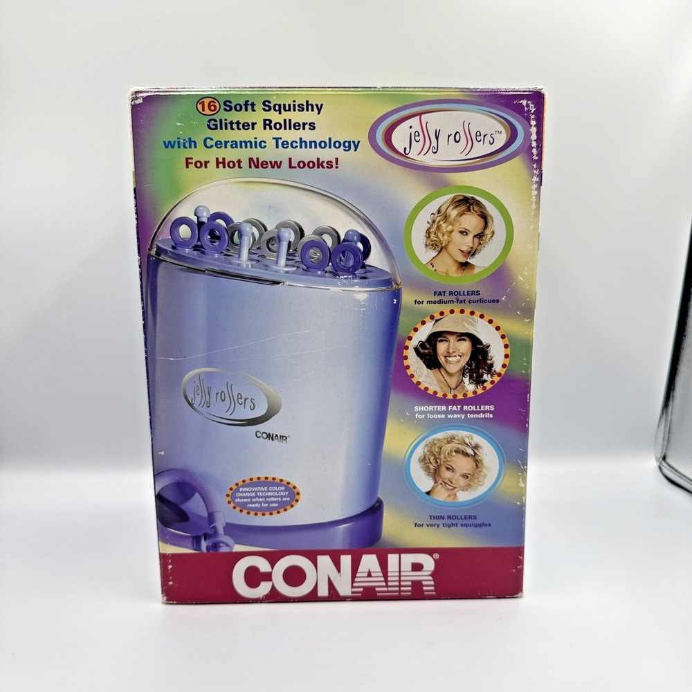 Conair Jelly Rollers 16 Soft Squishy Heated Hair Roller Set Tested Works Y2K